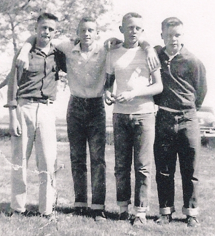 Left to Right:  Gary Riel, Alfred Fry, Danny Sutphin and David Butler - taken in the 9th grade